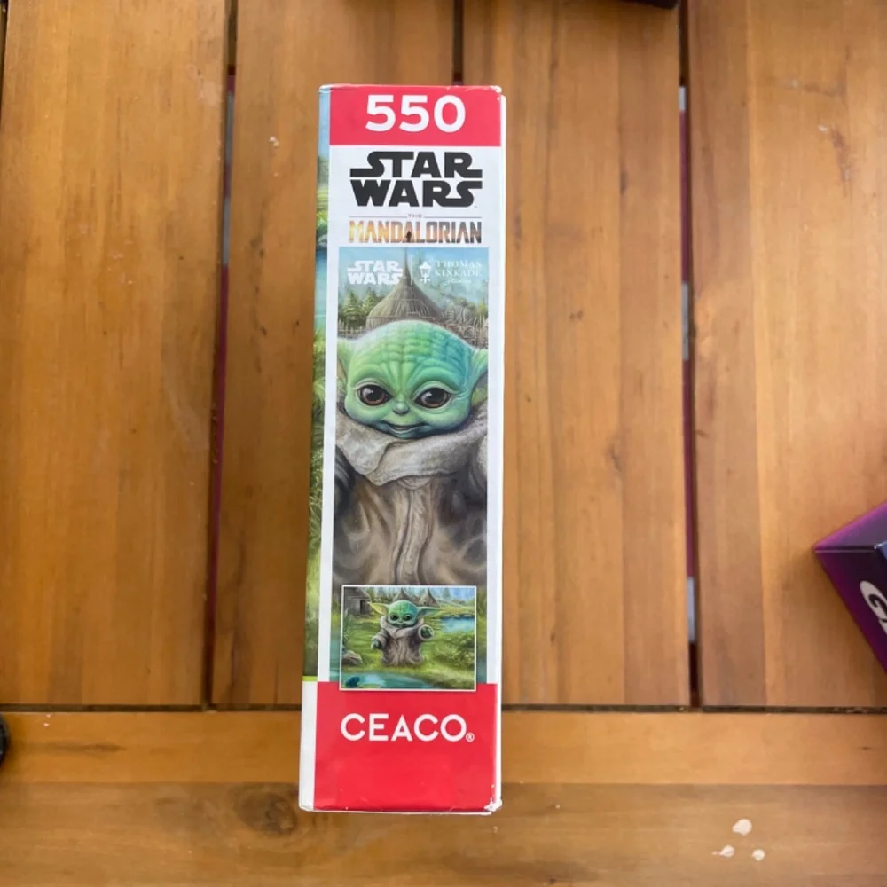 NWOT Thomas Kinkade Star Wars Yoda Mandalorian 550 piece puzzle